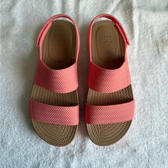 Reef Women's Sz 8 Water Vista slingback strap sandals PVC Free Sunset Coral NWOT - Picture 7 of 9